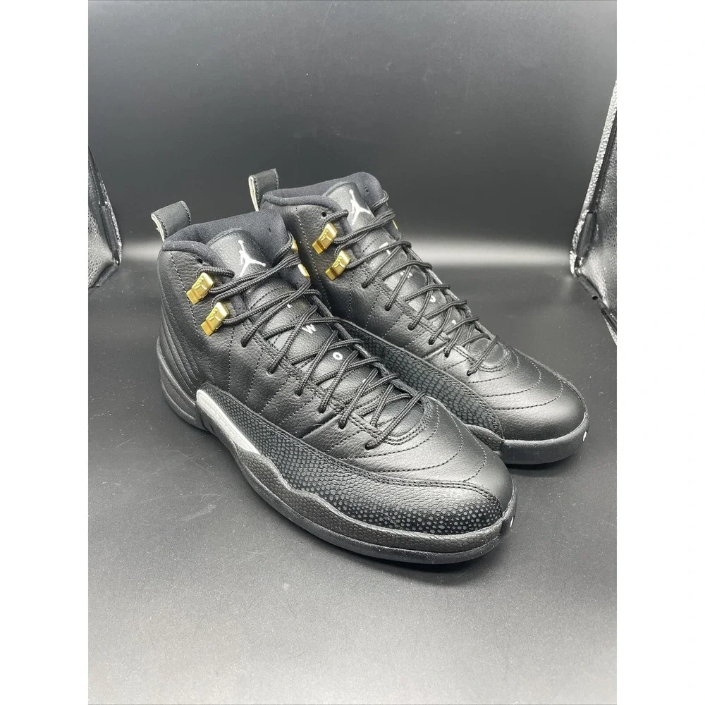 Air Jordan 12 Retro The Master Mens 130690-013‎ Black White Gold Shoes Size 8